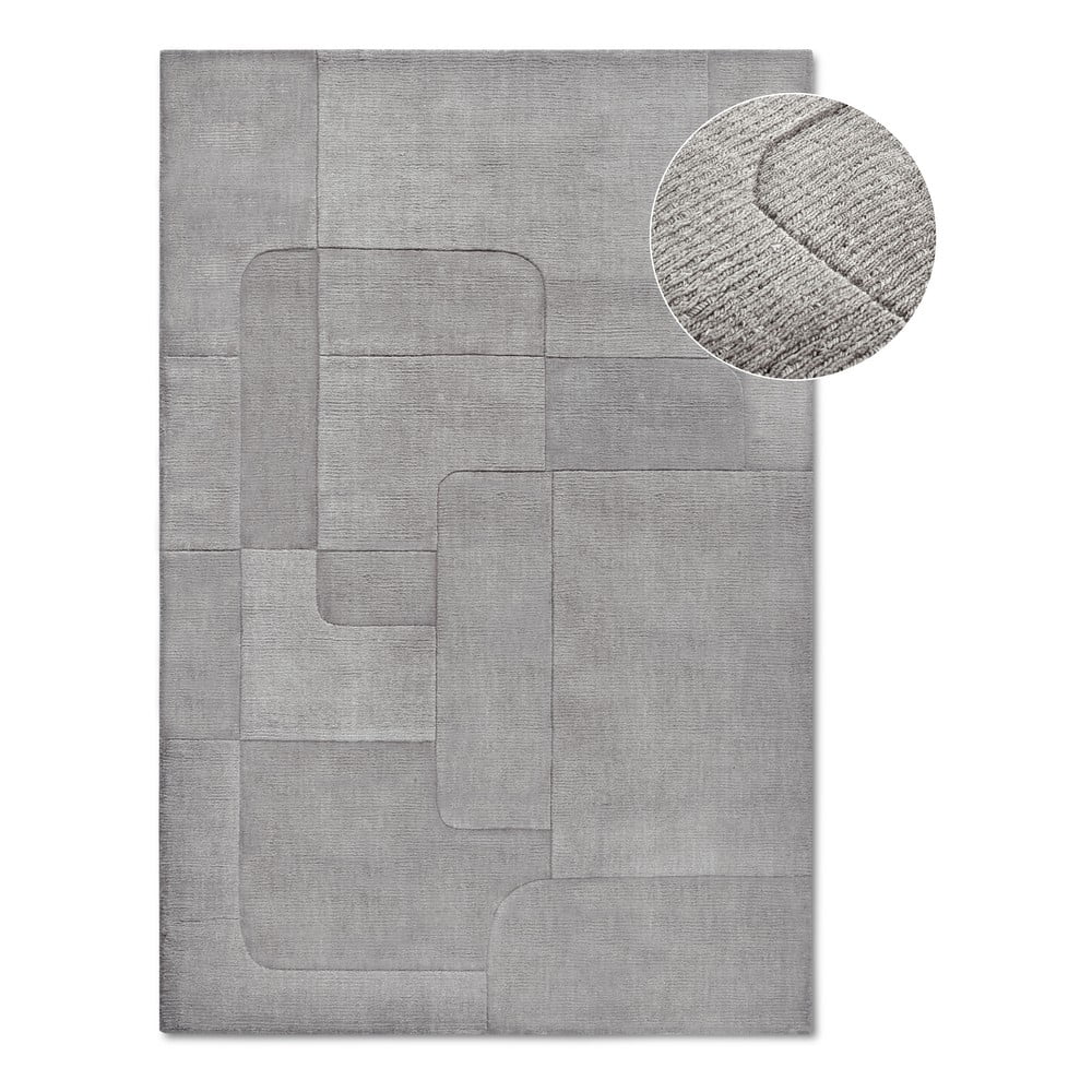 Szürke kézi szövésű gyapjú szőnyeg 190x280 cm Charlotte – Villeroy&Boch