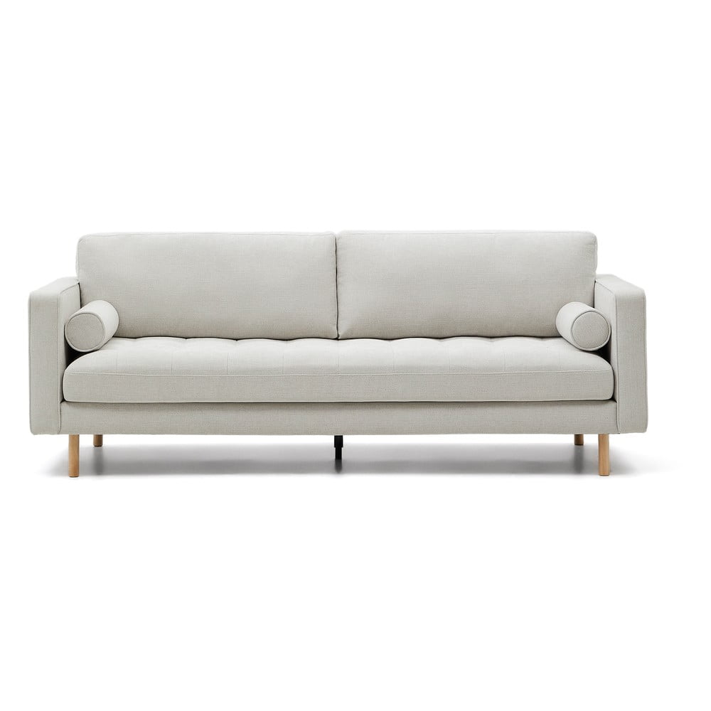 Szürkésbézs zsenília kanapé 222 cm Debra – Kave Home