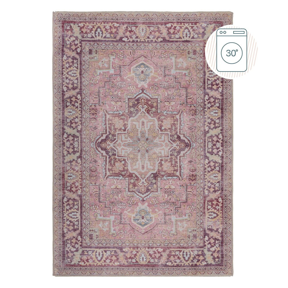 Világospiros mosható szőnyeg újrahasznosított szálkeverékből 80x150 cm Windsor – Flair Rugs