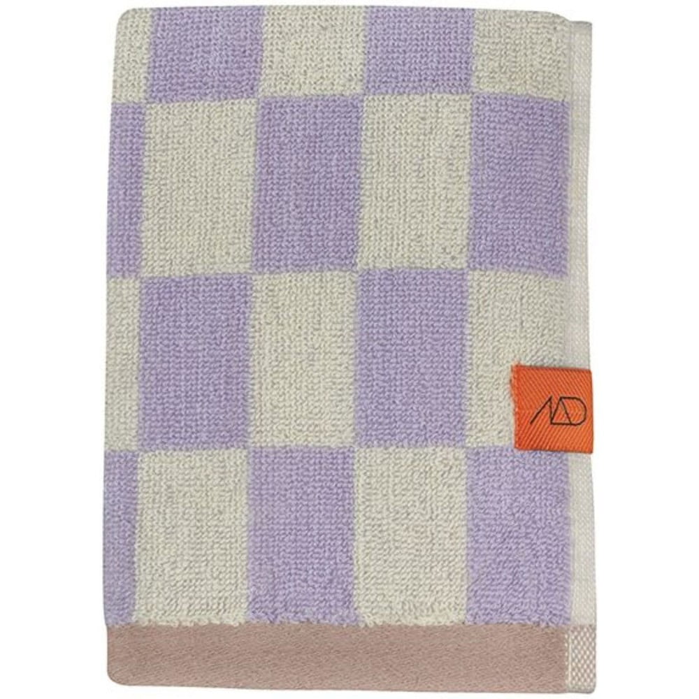 Világossárga-lila organikus pamut törölköző szett 2 db-os 40x55 cm Retro – Mette Ditmer Denmark