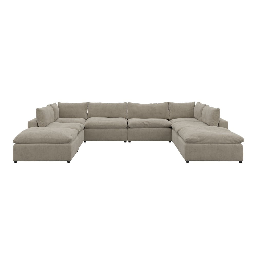 Világosszürke sarokkanapé (U alakú) Moonlight – Furninova