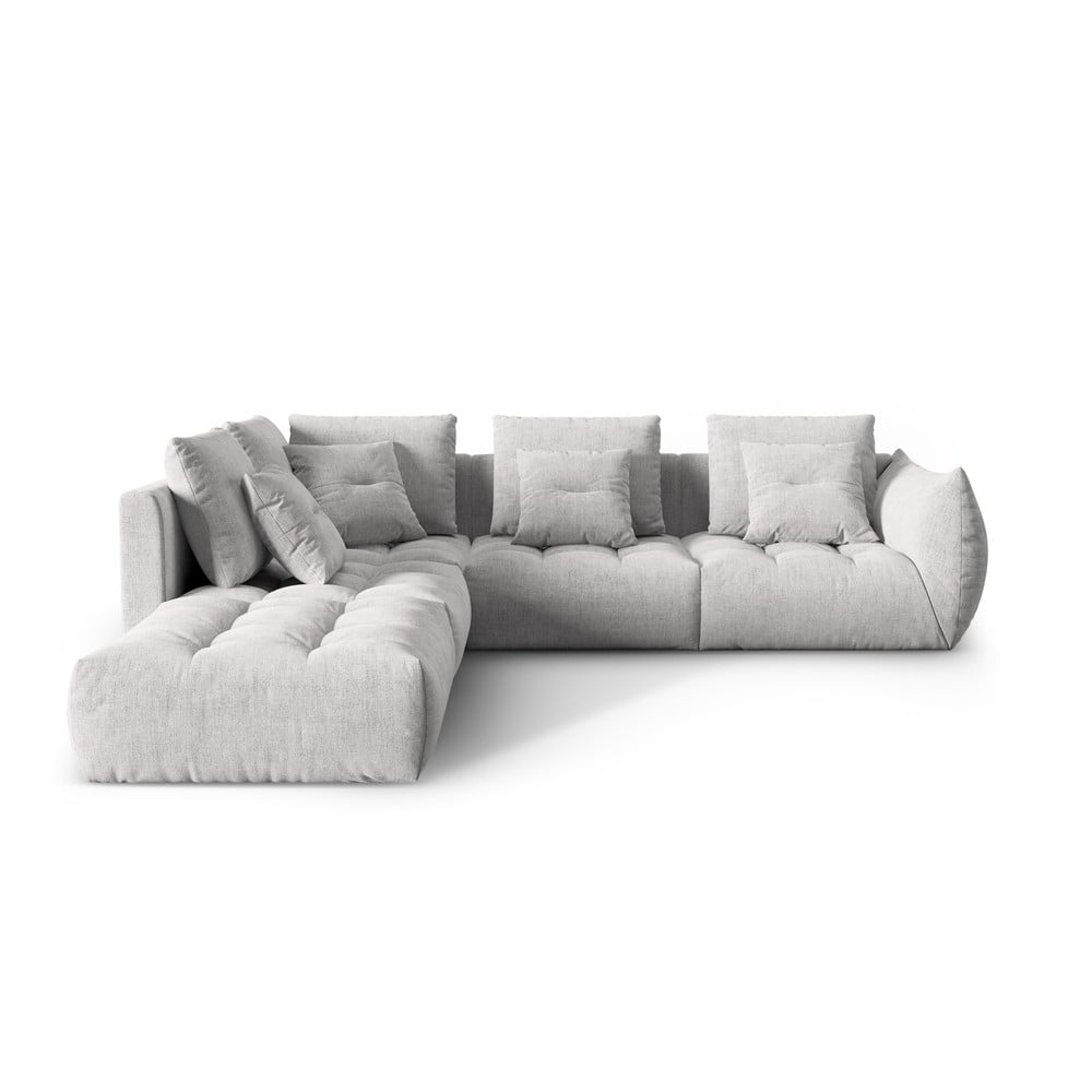 Világosszürke sarokkanapé (bal oldali-L alakú) Bloom – Micadoni Home