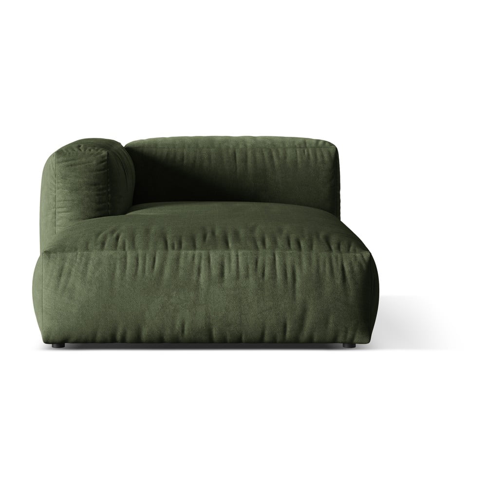 Zöld bársony kanapé modul (bal oldali) Martina – Micadoni