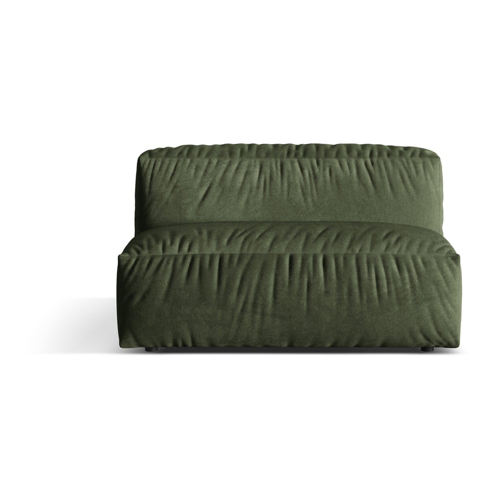 Zöld buklé kanapé modul (középső rész) Martina – Micadoni Home