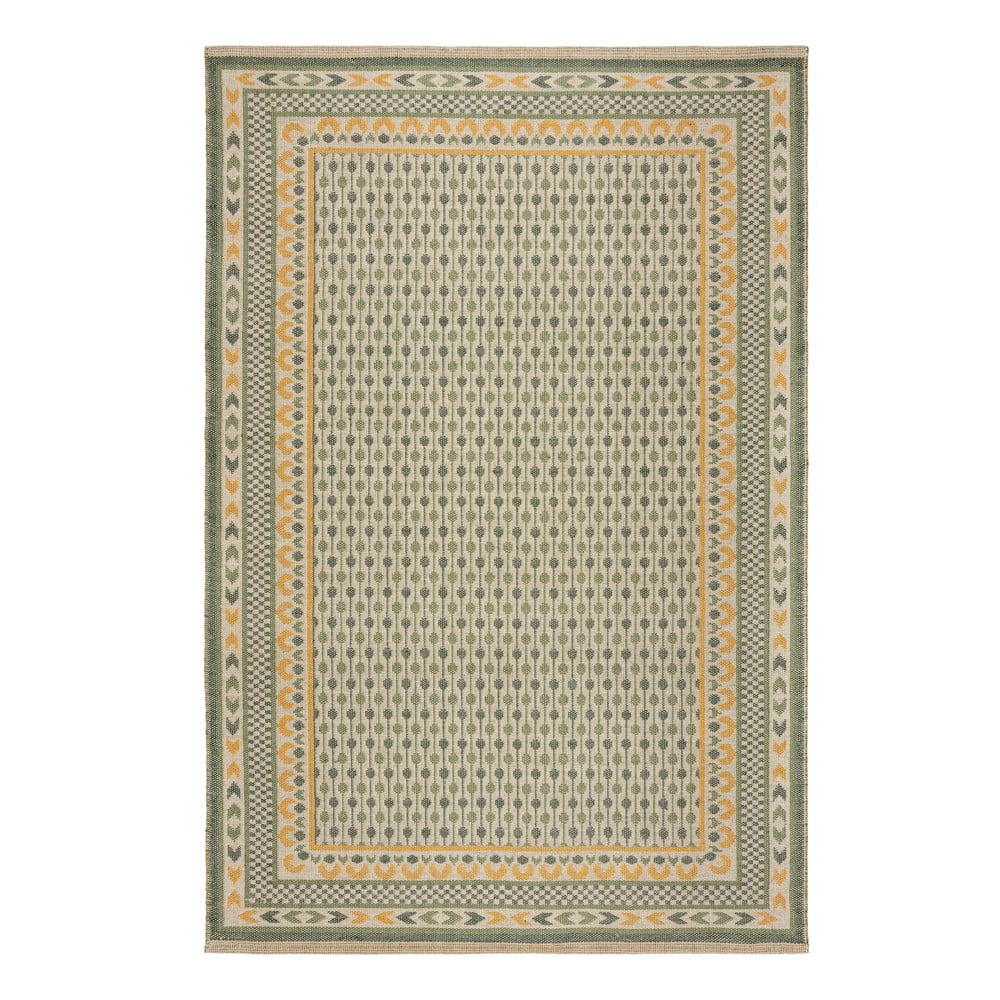 Zöld jutakeverék szőnyeg 160x230 cm Mara Jute Border – Flair Rugs