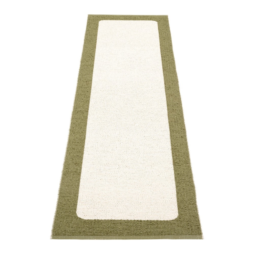 Zöld-krémszínű kültéri-beltéri futószőnyeg 70x240 cm Ilda Pine – Pappelina