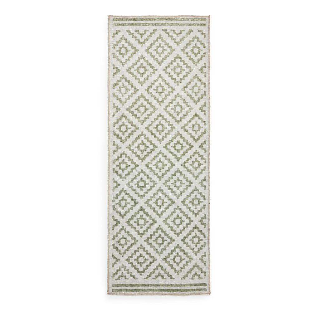 Zöld mosható futószőnyeg 76x230 cm Coral Green – Think Rugs