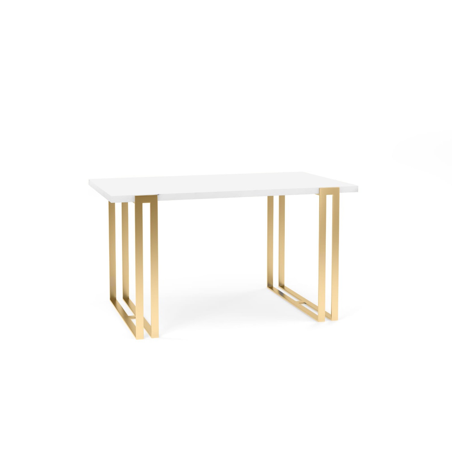 EWEN II Étkezőasztal 120 cm (fehér / arany) T-TABLE