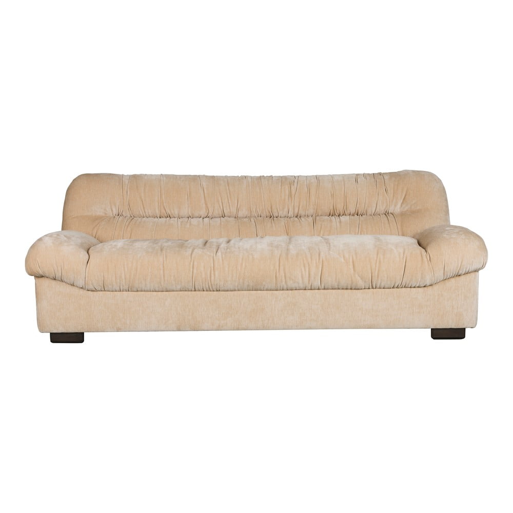 Bézs bársony kanapé 214 cm Douglas – Dutchbone