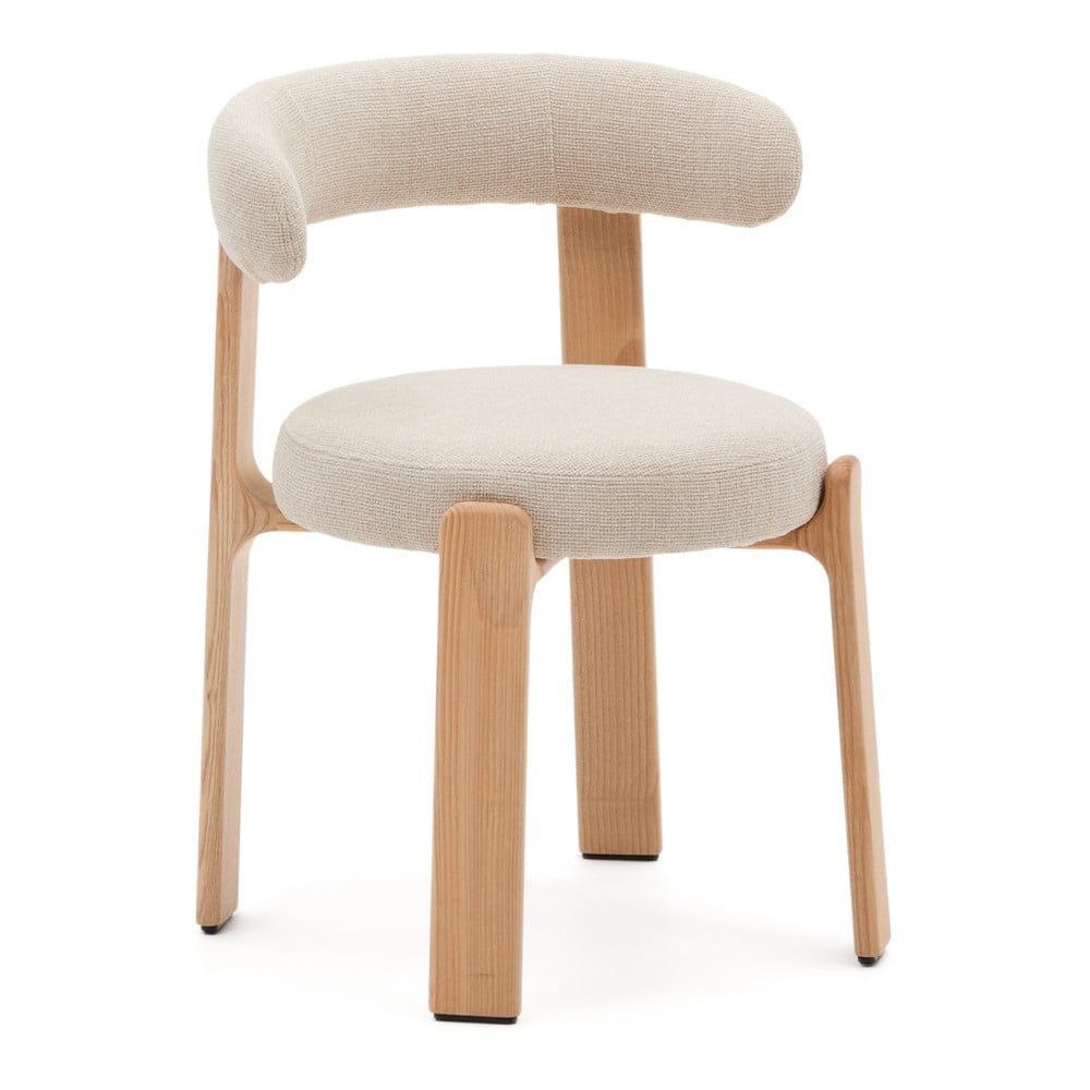 Bézs-natúr színű kőrisfa étkezőszék Granite – Kave Home