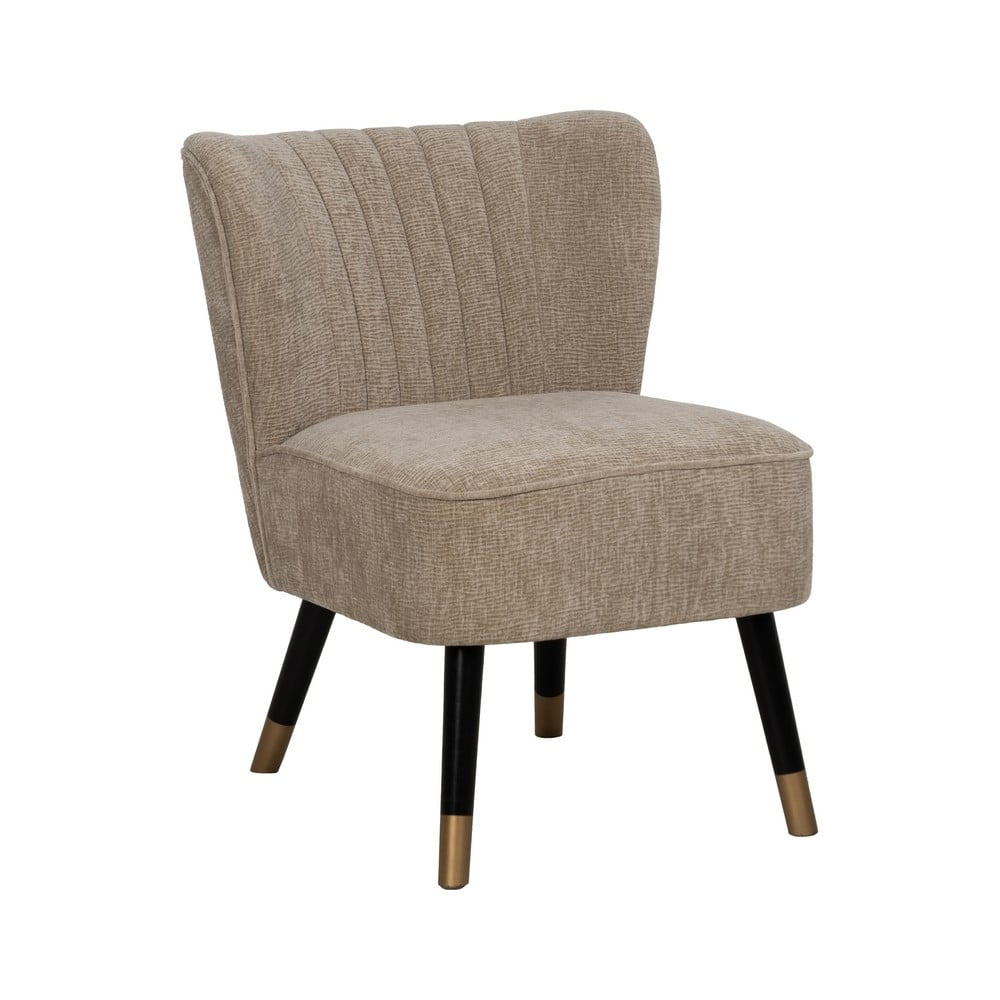 Bézs zsenília fotel Glam – Ixia