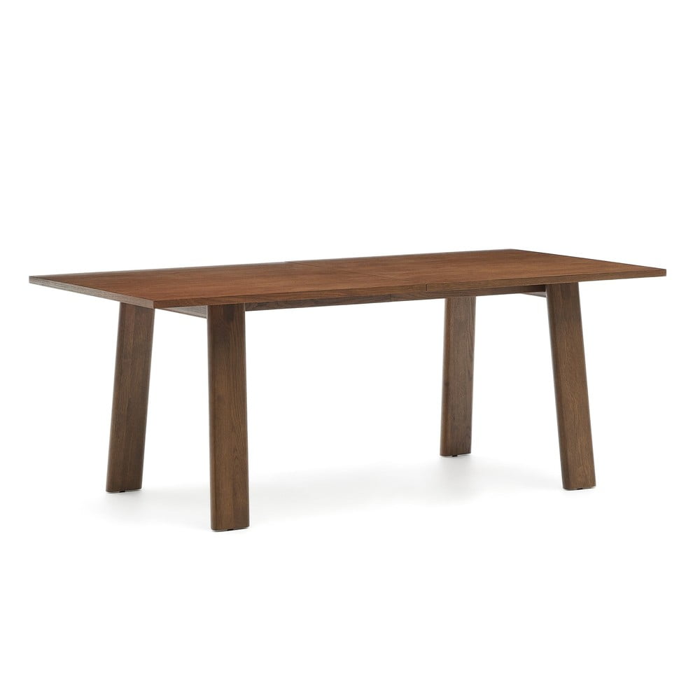 Bővíthető étkezőasztal diófa dekoros asztallappal hosszabbító asztallappal 95x200 cm Arlen – Kave Home