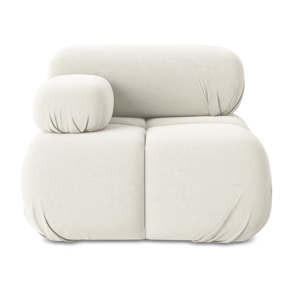 Fehér bársony kanapé modul (bal oldali) Lokua – Makamii