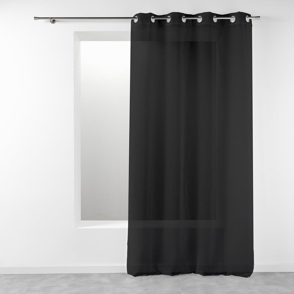 Fekete fényáteresztő függöny 140x280 cm Telma – douceur d'intérieur