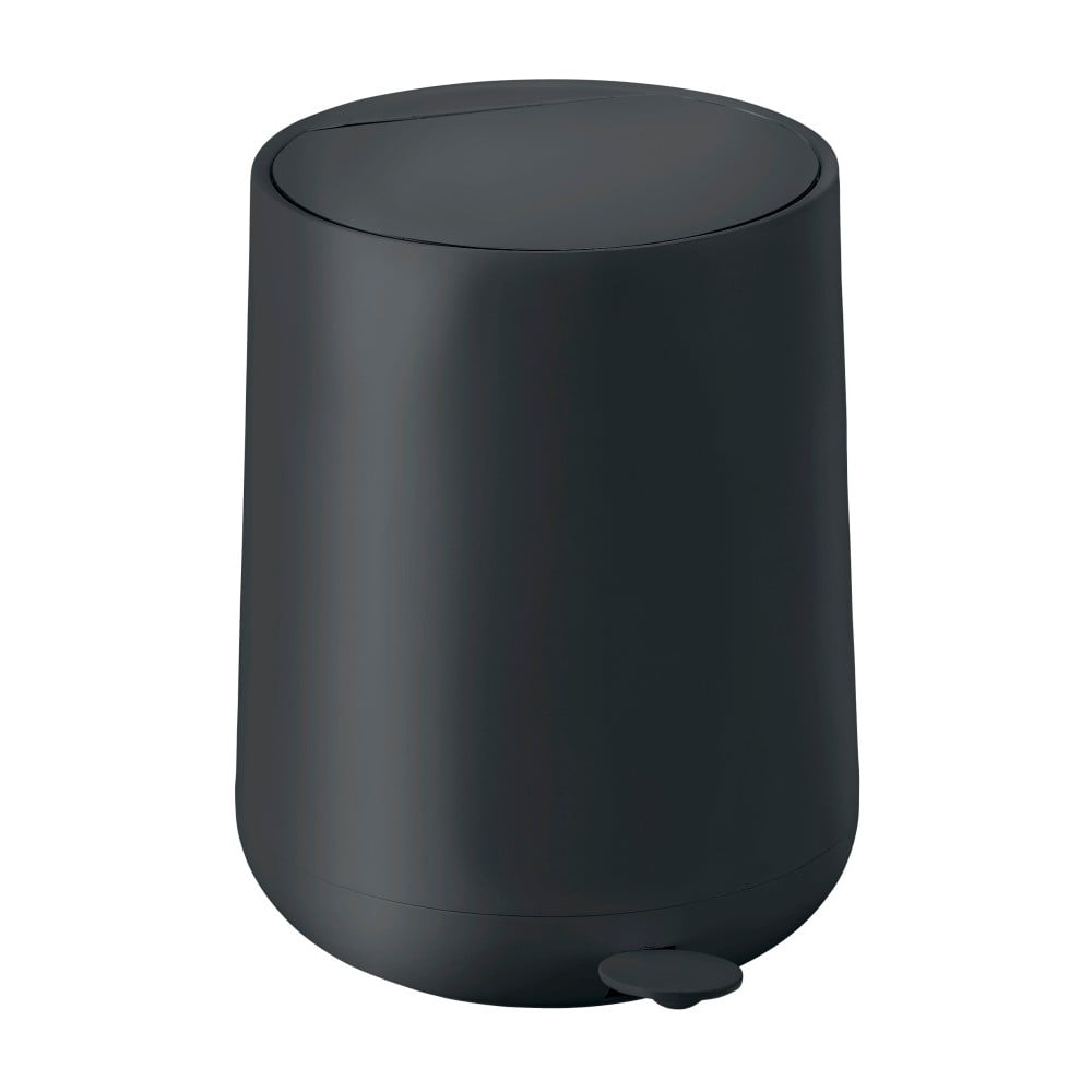 Fekete műanyag pedálos szemetes 5 l Nova – Zone