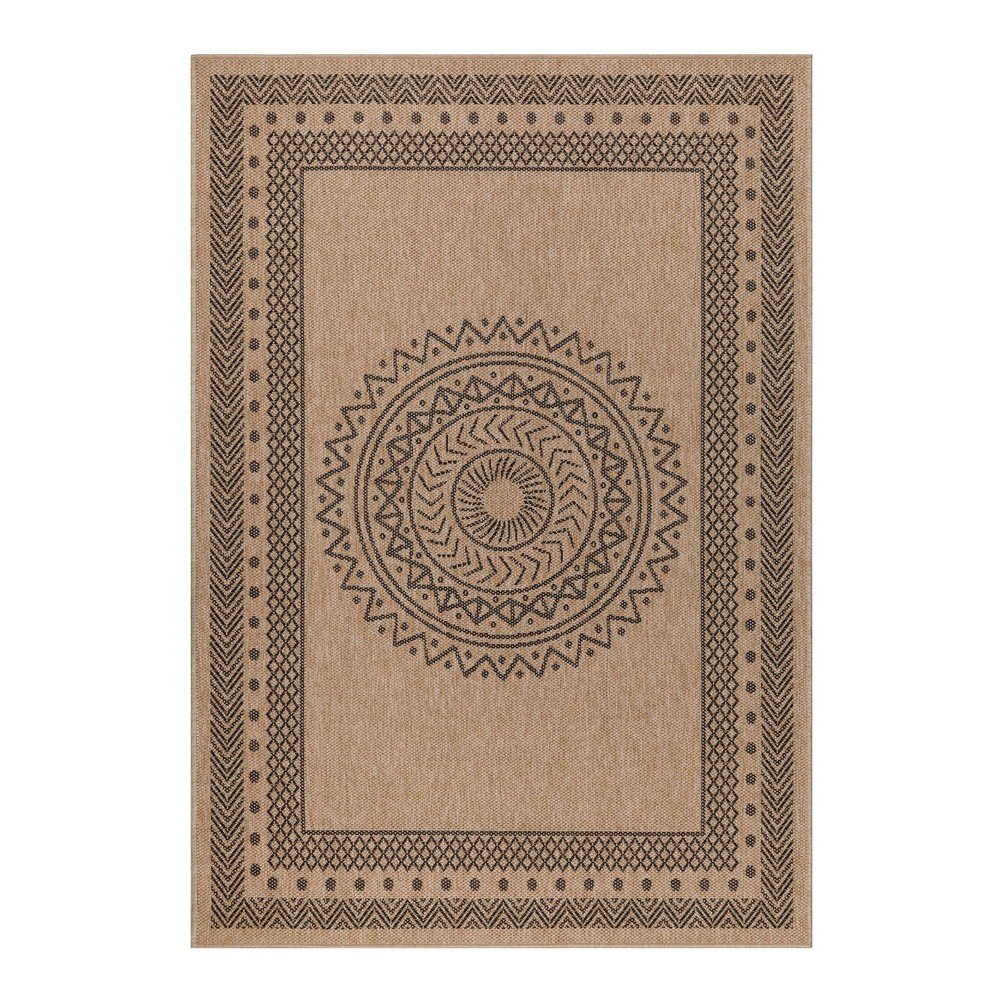 Fekete-natúr színű kültéri szőnyeg 120x170 cm Dhaka – Ayyildiz Carpets