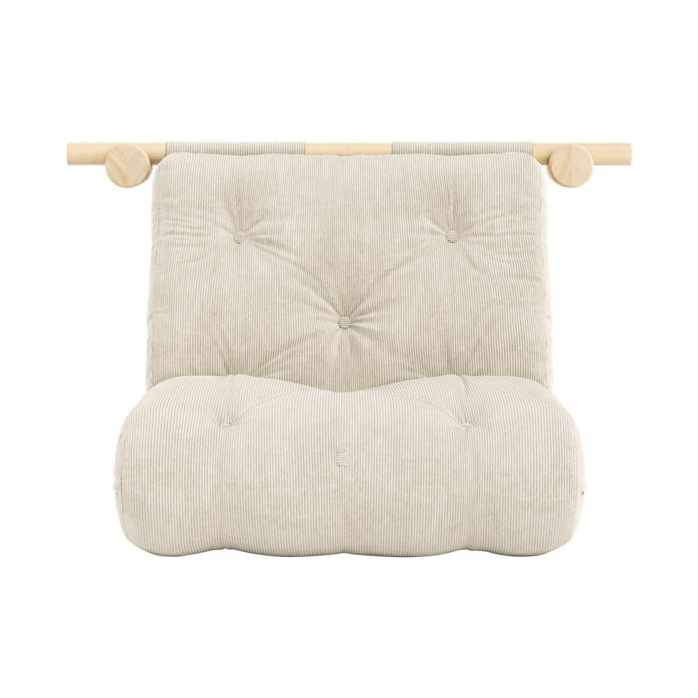 Krémszínű kordbársony fotel Hooked – Karup Design