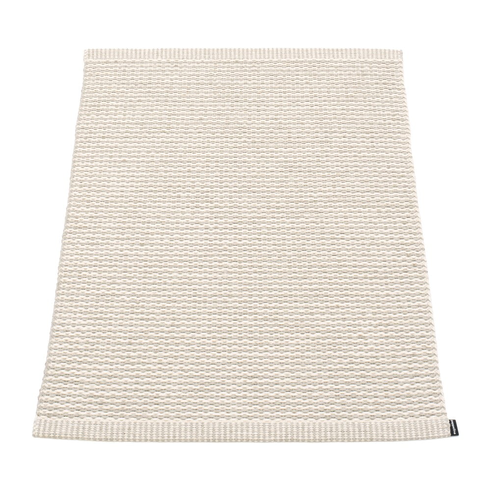 Krémszínű kültéri-beltéri szőnyeg 60x85 cm Mono Linen Vanilla – Pappelina