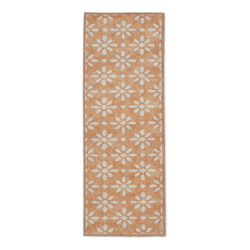 Okkersárga mosható futószőnyeg 76x230 cm Coral Yellow – Think Rugs
