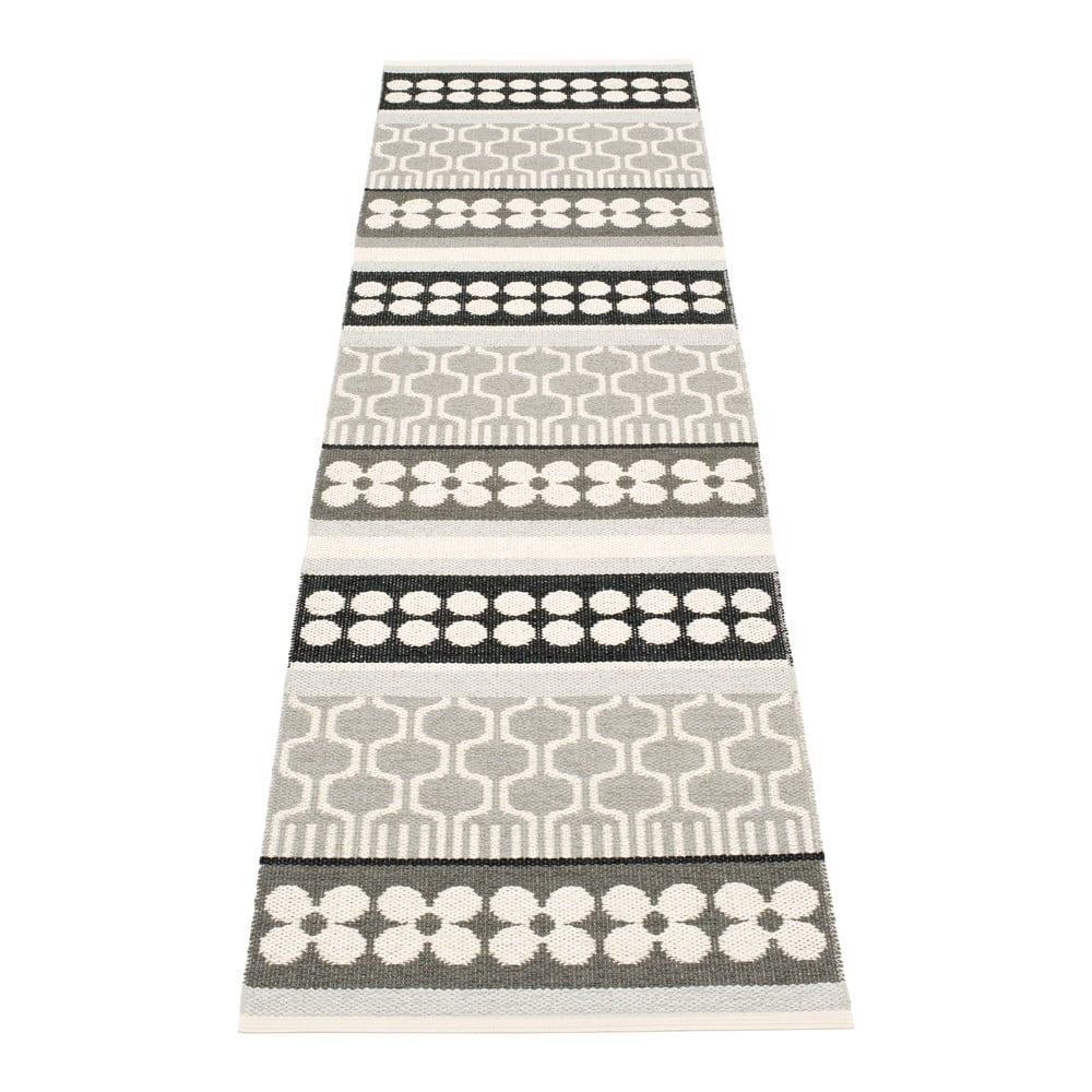 Szürke-krémszínű kültéri-beltéri futószőnyeg 70x270 cm Asta Warm Grey – Pappelina