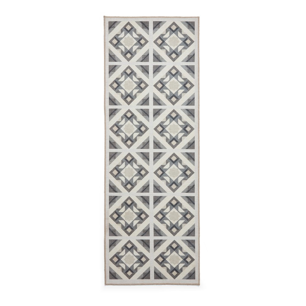 Szürke mosható futószőnyeg 61x170 cm Victoria Beige – Think Rugs