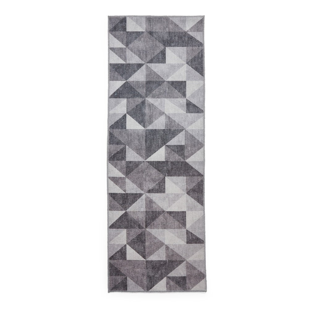 Szürke mosható futószőnyeg 76x230 cm Coral Grey – Think Rugs