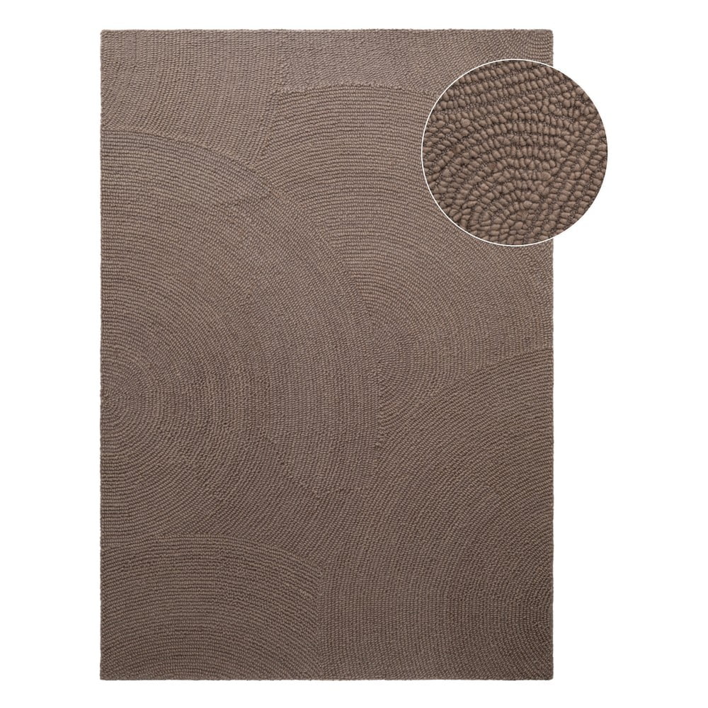 Szürkésbarna kézi szövésű gyapjú szőnyeg 200x300 cm Eleni Taupe – Hanse Home