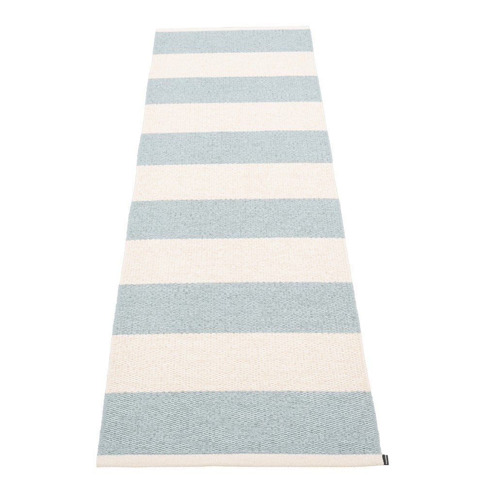 Világoskék-krémszínű kültéri-beltéri futószőnyeg 70x225 cm Bob Blue Fog – Pappelina