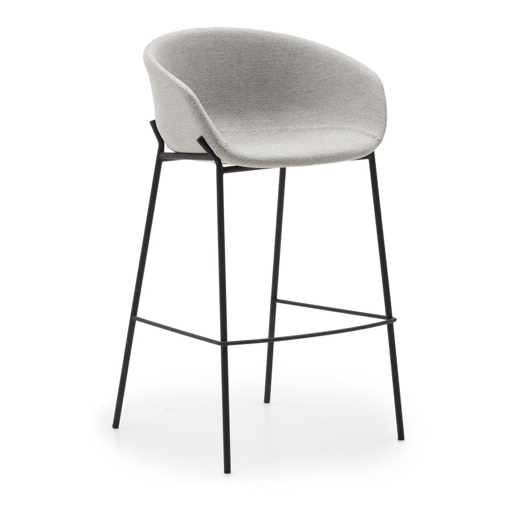 Világosszürke bárszék (ülésmagasság 75 cm) Yvette – Kave Home