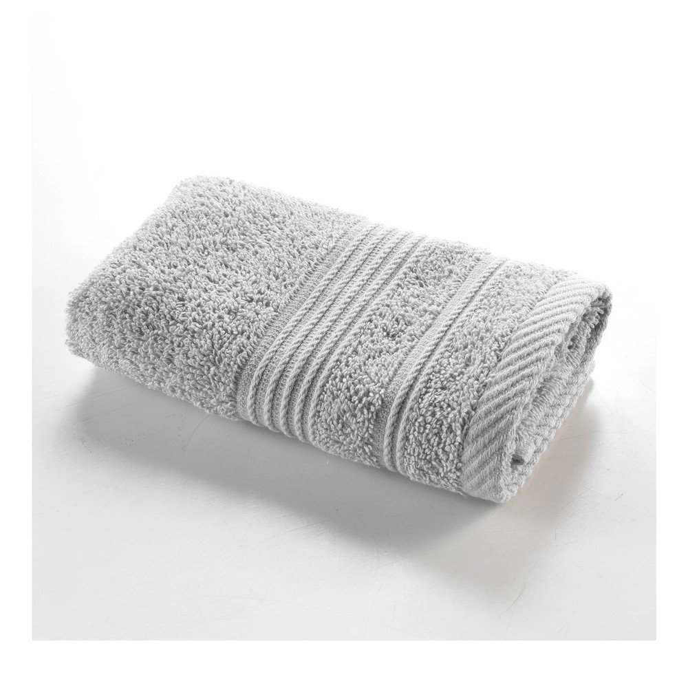 Világosszürke frottír pamut törölköző 30x50 cm Tendresse – douceur d'intérieur