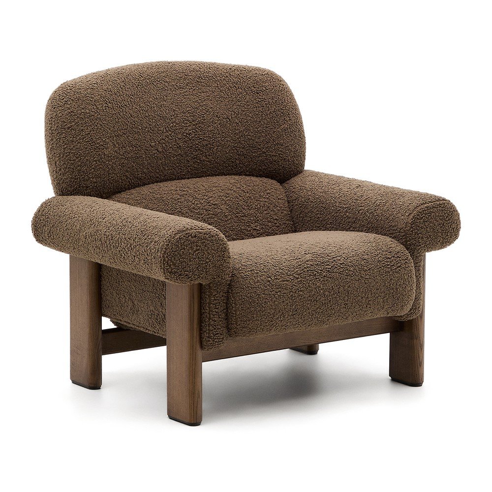Barna buklé fotel Nema – Kave Home