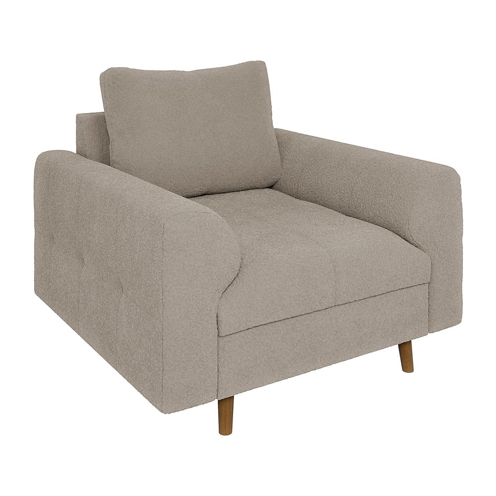 Bézs buklé fotel Ariella – Ropez