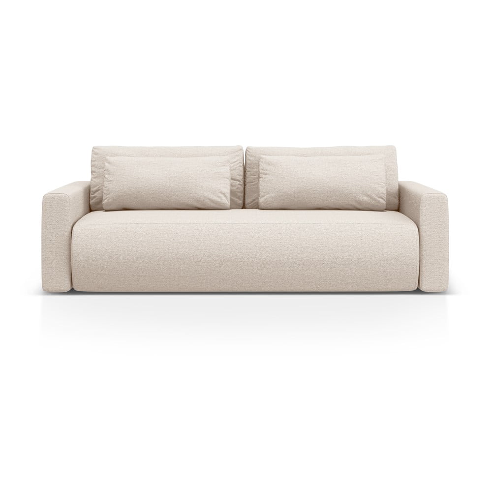 Bézs kinyitható tárolóhelyes kanapé 238 cm Belfast – Cosmopolitan Design