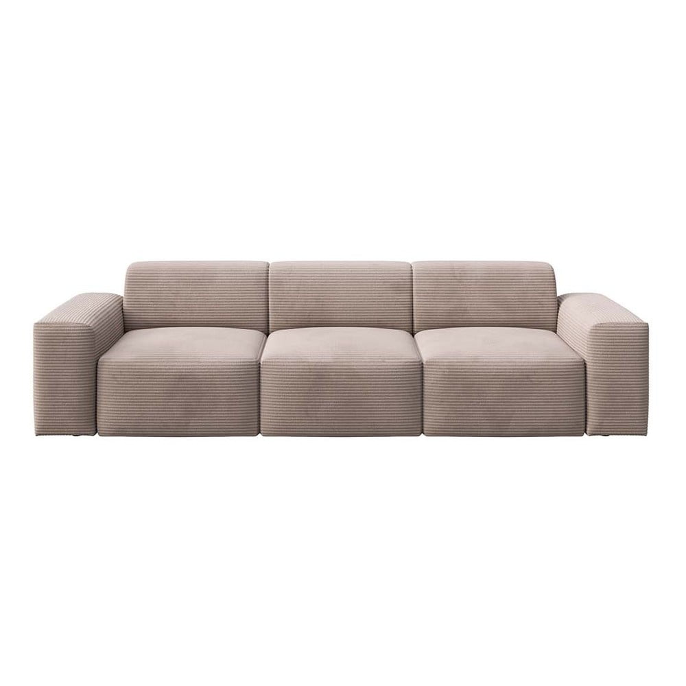 Bézs kordbársony kanapé 285 cm Villet – Rodier