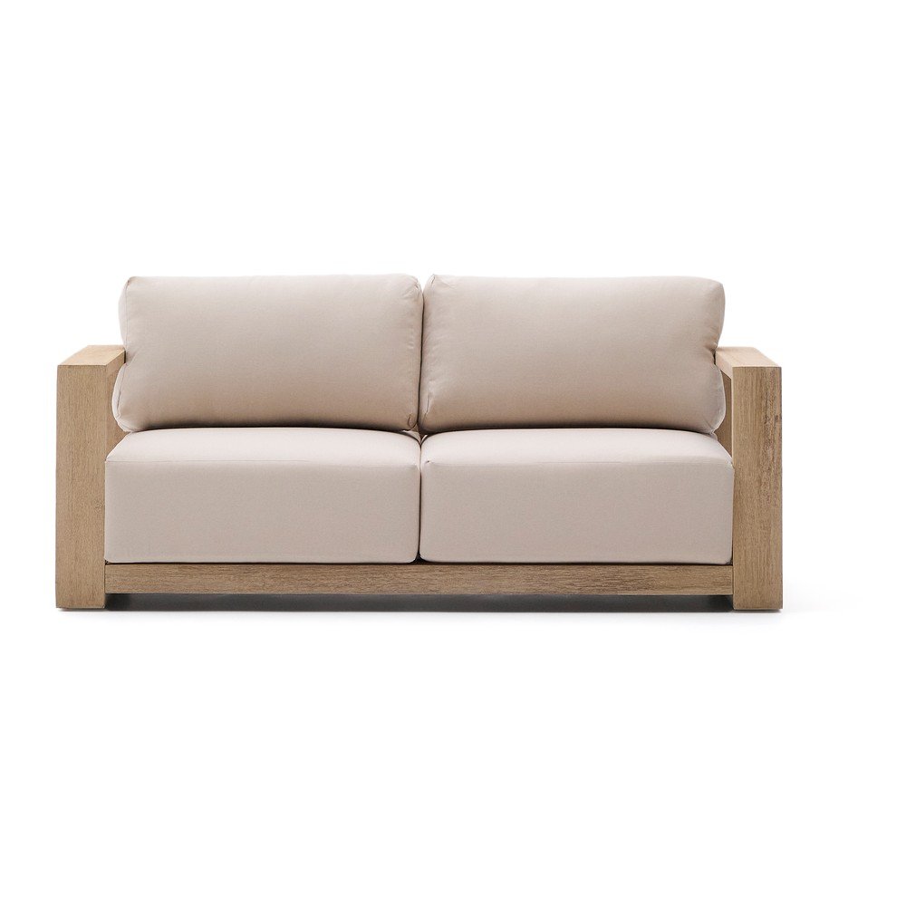 Bézs-világos natúr színű akácfa kerti kanapé Ambra – Kave Home