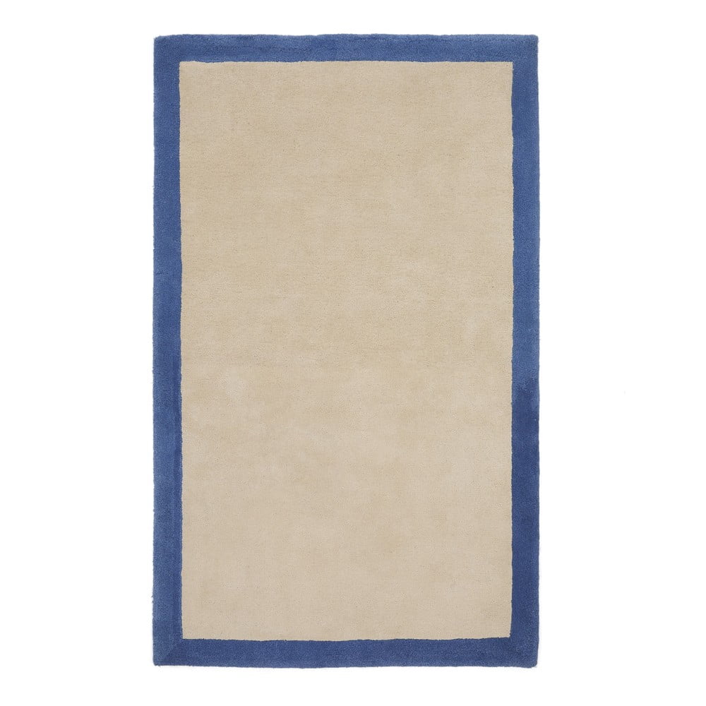Kék-bézs pamut szőnyeg 90x150 cm Nalim – Kave Home