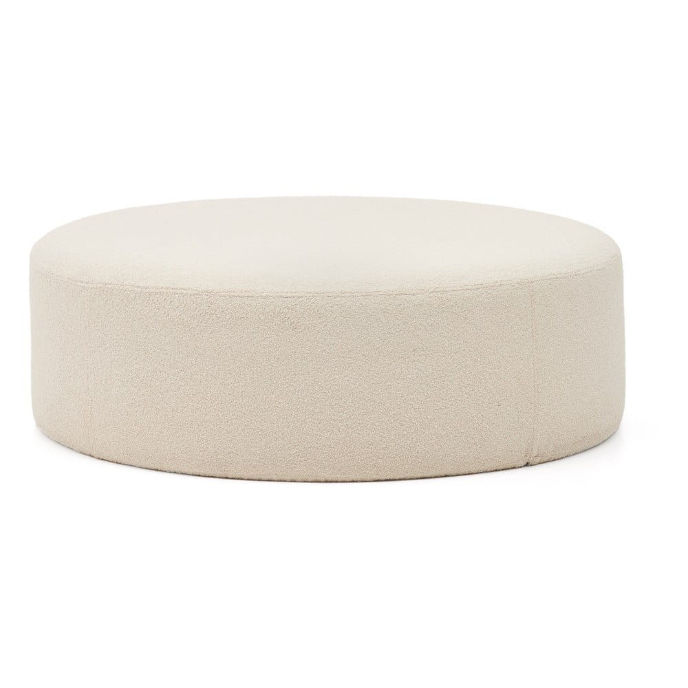 Krémszínű buklé puff Kaeli – Kave Home