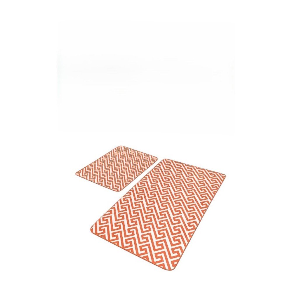 Narancssárga bársony fürdőszobai kilépő szett 2 db-os 60x100 cm – Mila Home