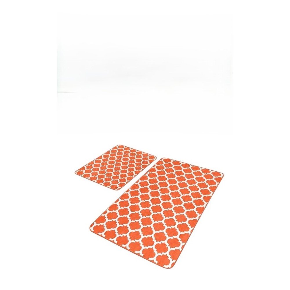 Narancssárga bársony fürdőszobai kilépő szett 2 db-os 60x100 cm – Mila Home