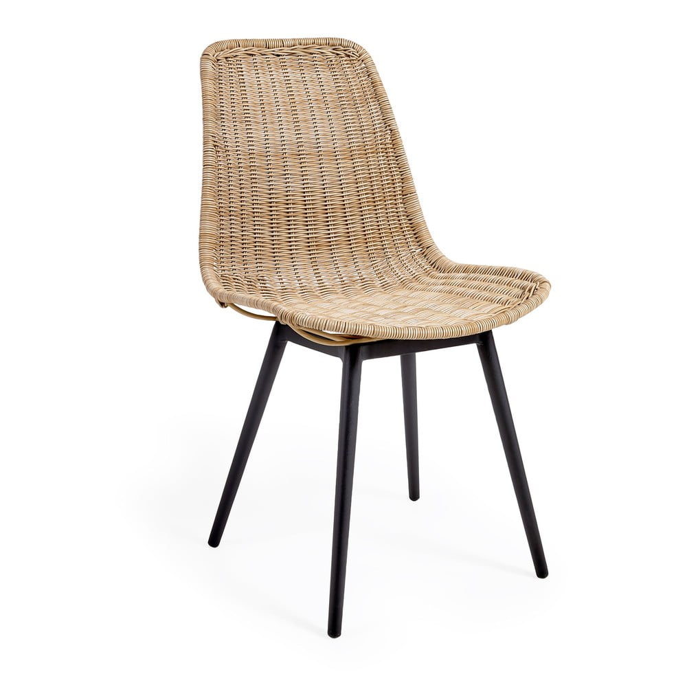 Natúr színű műrattan kerti szék Equal – Kave Home