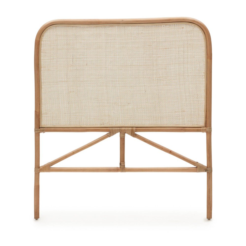 Natúr színű rattan ágytámla 98x110 cm Quiterie – Kave Home