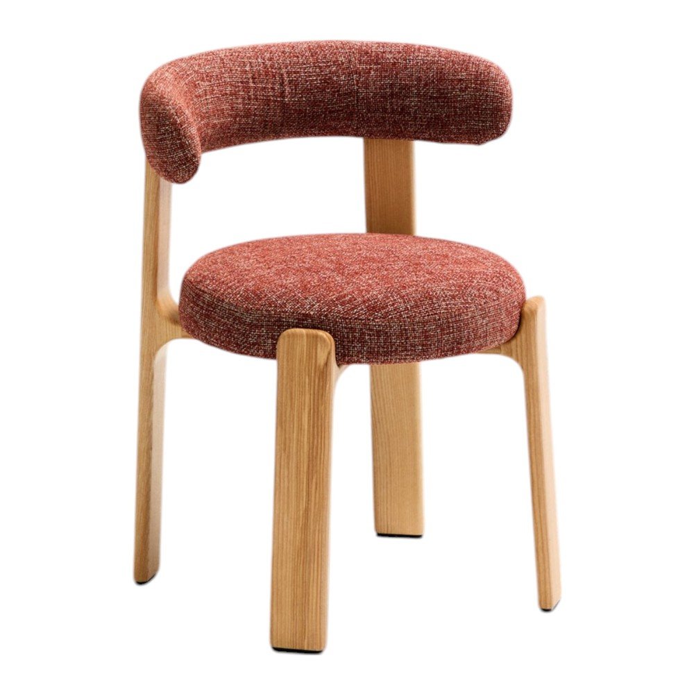 Natúr színű-terrakotta színű kőrisfa étkezőszék Granite – Kave Home