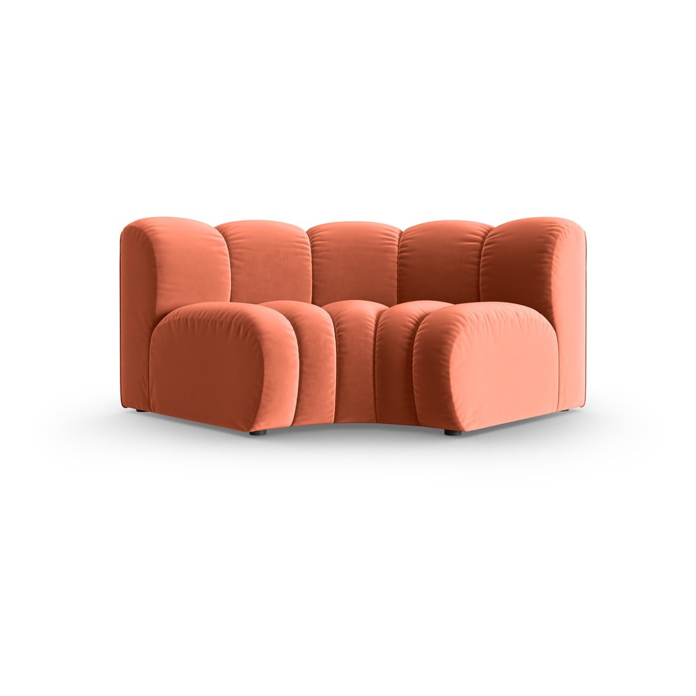 Rózsaszín bársony kanapé modul (variálható sarok) Lupine – Micadoni