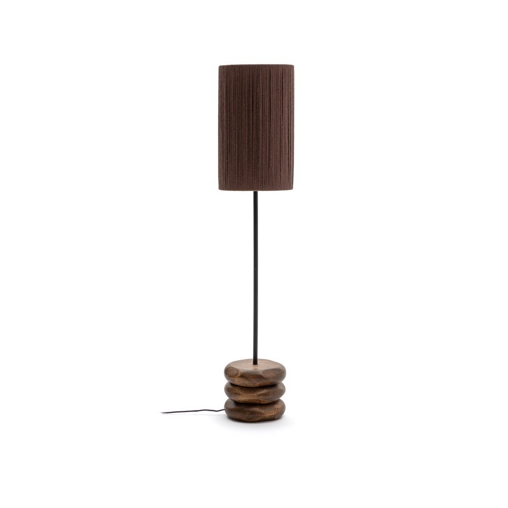 Sötét natúr színű akácfa asztali lámpa (magasság 147 cm) Kor – Kave Home