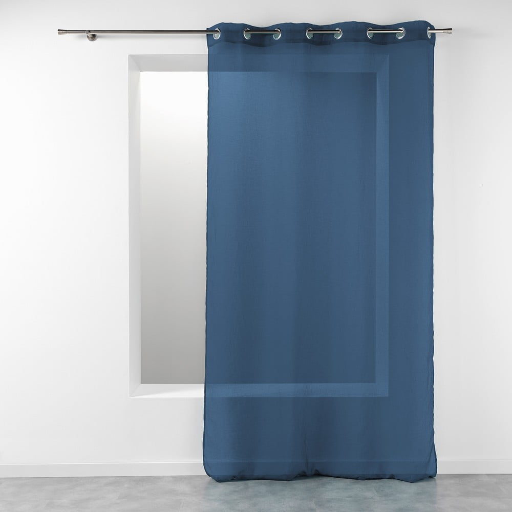 Sötétkék fényáteresztő függöny 140x280 cm Telma – douceur d'intérieur