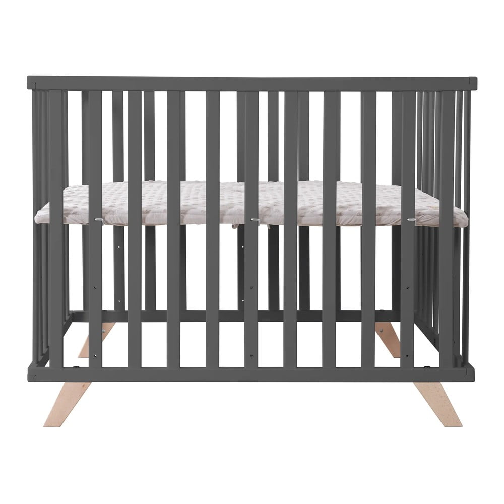 Sötétszürke bükkfa járóka 75x100 cm Lil Planet – Roba