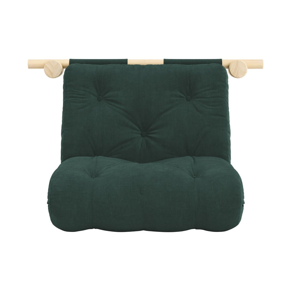 Sötétzöld kordbársony fotel Hooked – Karup Design