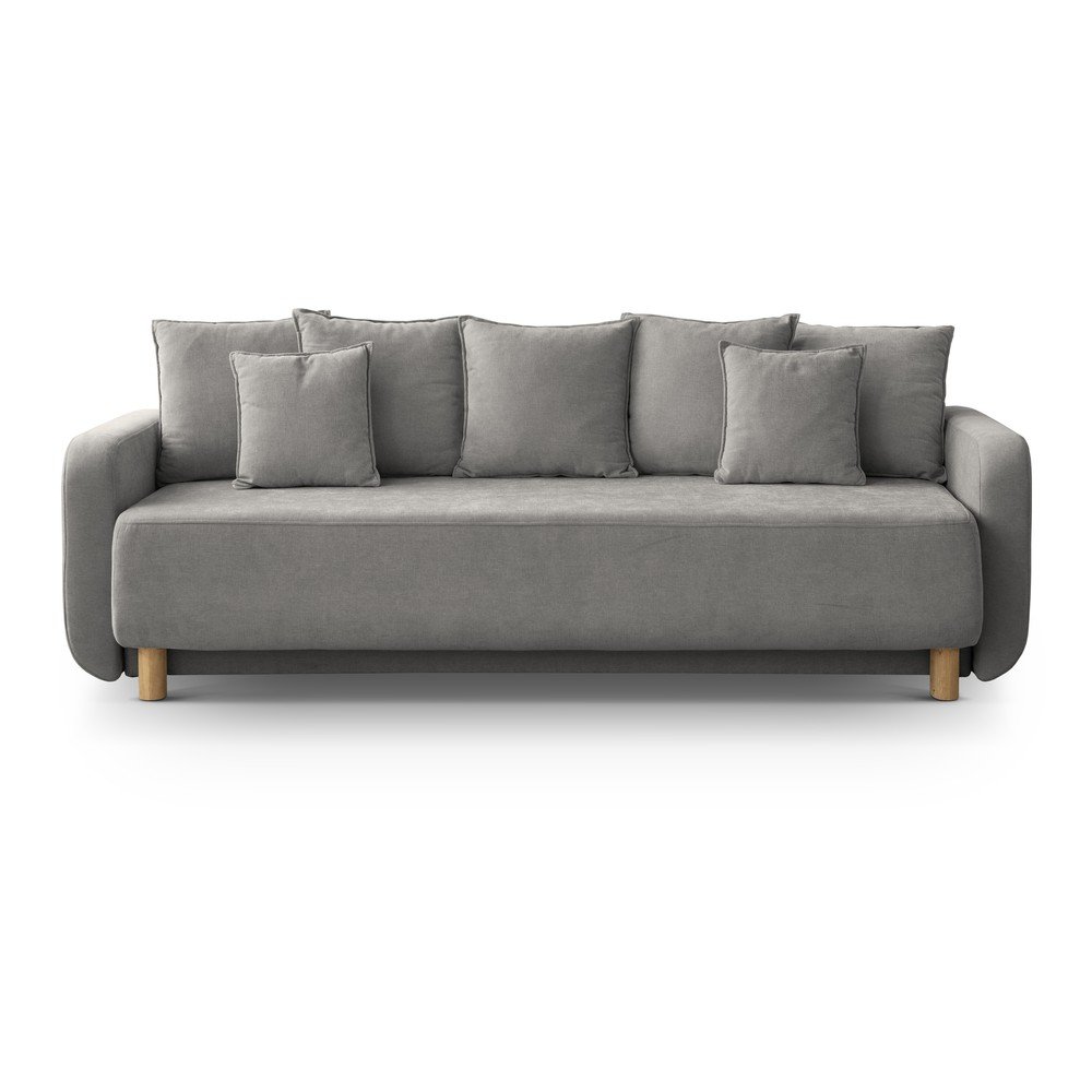 Szürke kinyitható tárolóhelyes kanapé 231 cm Elen – Micadoni