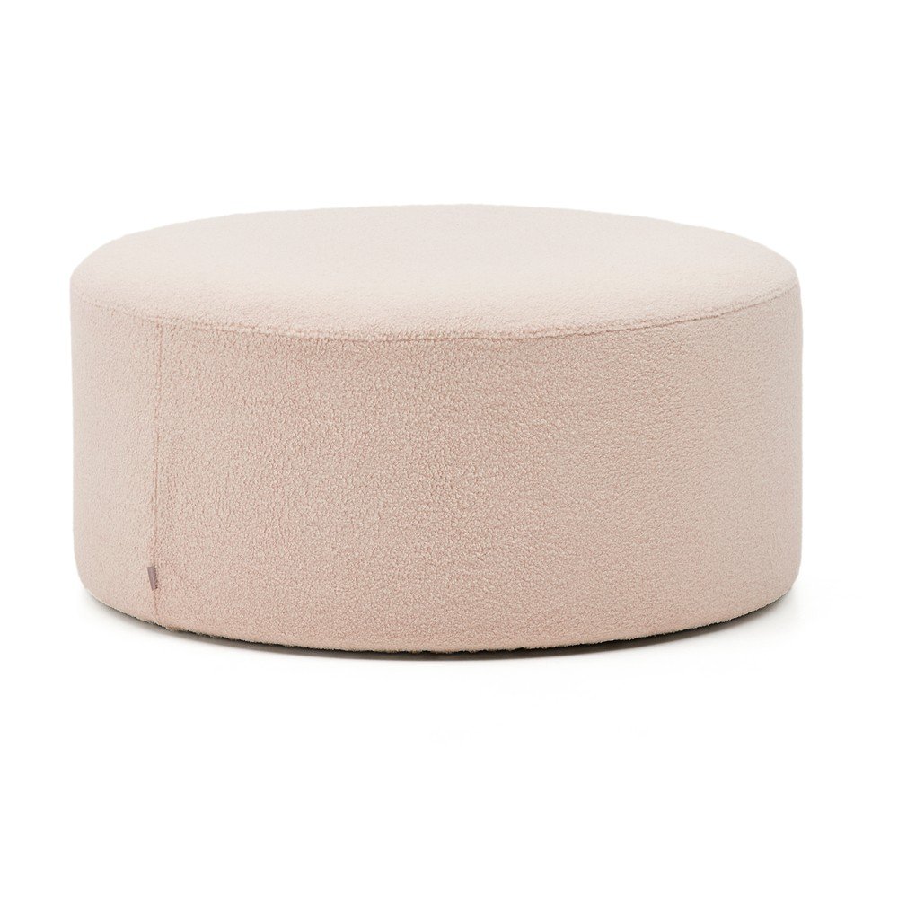 Világos rózsaszín buklé puff Kaeli – Kave Home