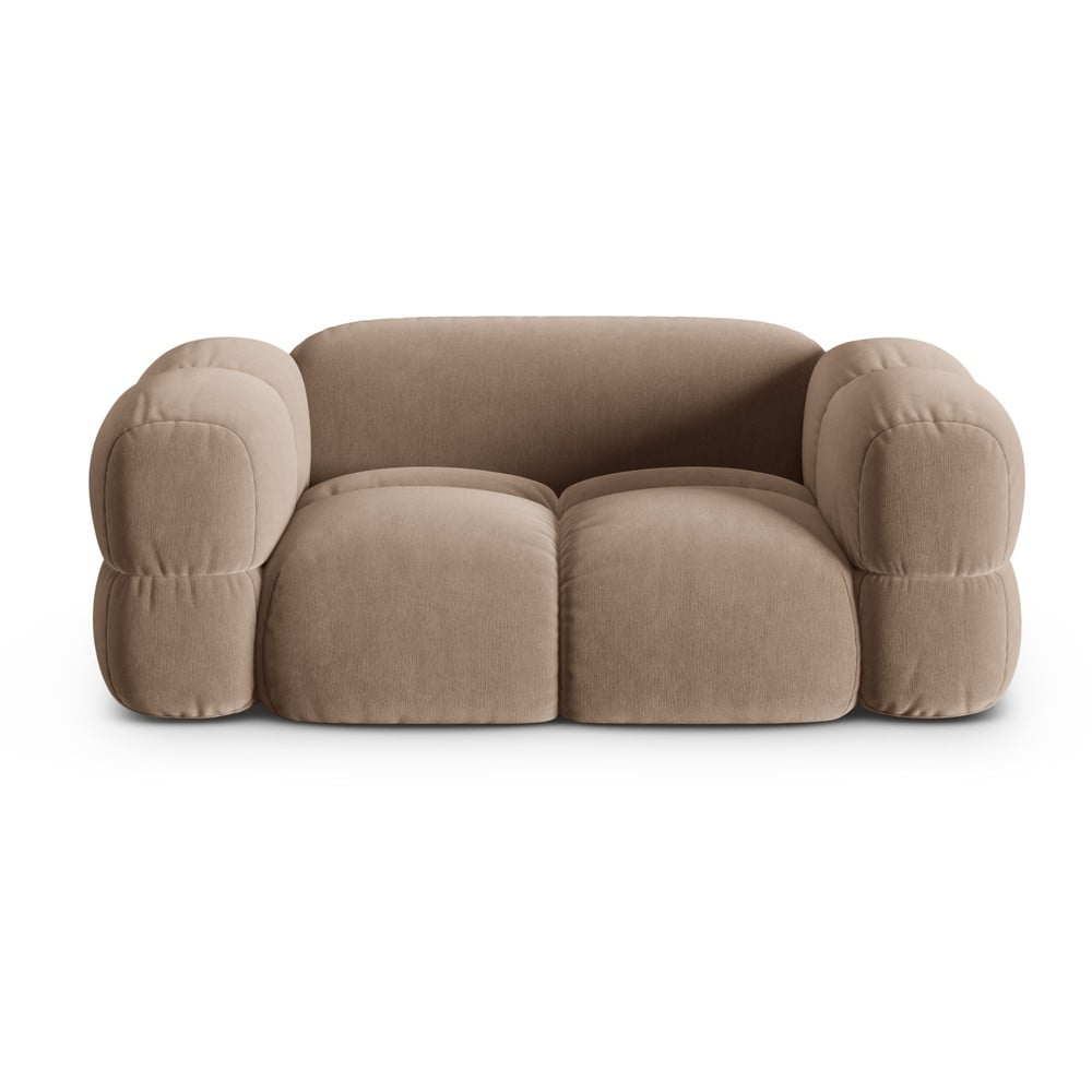 Barna bársony kanapé 180 cm Loretto – Cosmopolitan Design